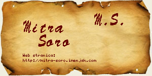 Mitra Soro vizit kartica